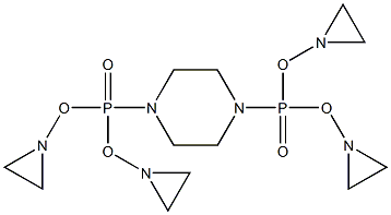 1,4-Bis[bis(1-aziridinyl)phosphoryl]piperazine 化学構造式