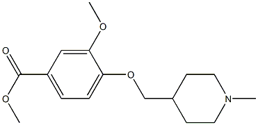 Methyl 3-methoxy-4-[(1-methylpiperidin-4-yl)-methoxy]benzoate,,结构式