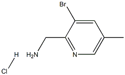(3-Bromo-5-methylpyridin-2-yl)methylamine hydrochloride 化学構造式
