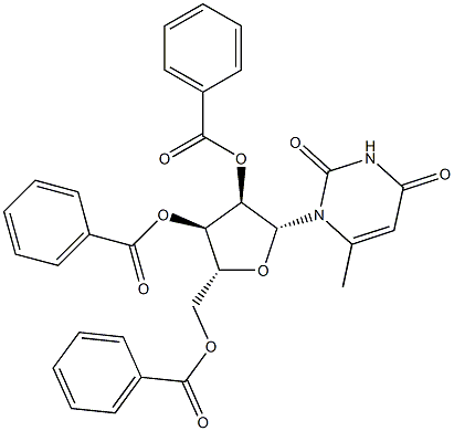 2',3',5'-Tri-O-benzoyl-6-methyluridine,,结构式