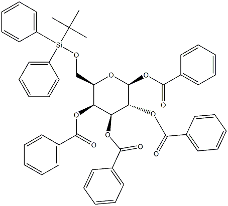 1,2,3,4-Tetra-O-benzoyl-6-O-tert-butyldiphenylsilyl-b-D-galactopyranose Structure