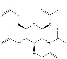 1,2,4,6-Tetra-O-acetyl-3-O-allyl-b-D-glucopyranose Structure