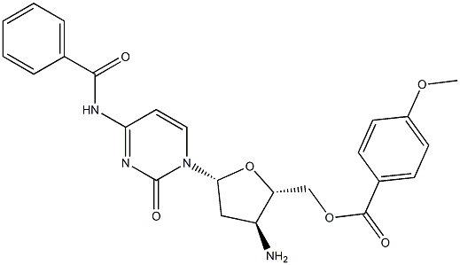 3'-Amino-5'-O-anisoyl-N4-benzoyl-2',3'-dideoxycytidine,,结构式