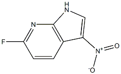 3-硝基-6-氟-7-氮杂吲哚,,结构式