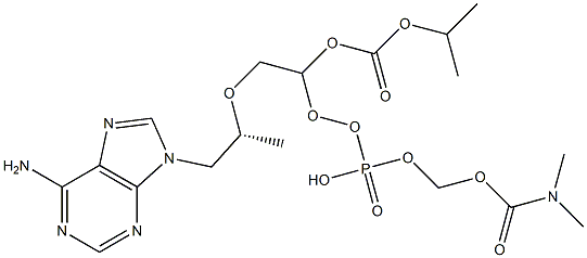 ((((((R)-1-(6-amino-9H-purin-9-yl)propan-2-yl)oxy)methyl)(((isopropoxycarbonyl)oxy)methoxy)phosphoryl)oxy)methyl dimethylcarbamate