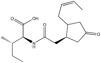 N-[(-)-jasmonoyl]-(S)-isoleucine Structure