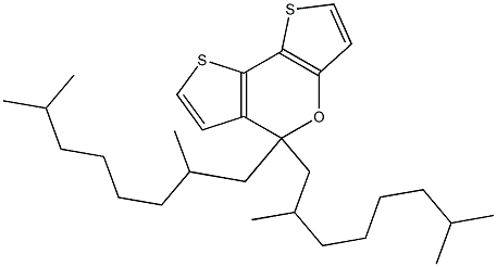 5,5-Bis-(2,7-dimethyl-octyl)-5H-4-oxa-1,8-dithia-as-indacene Structure