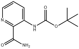 tert-butyl 2-carbamoylpyridin-3-ylcarbamate Struktur