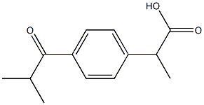 2-(4-异丁酰苯基)丙酸 标准品 结构式