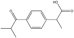 2-(4-异丁酰苯基)丙酸 标准品,,结构式