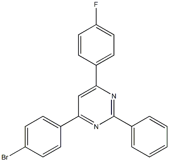 4-(4-溴苯基)-6-(4-氟苯基)-2-苯基嘧啶, , 结构式