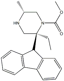 (9H-fluoren-9-yl)methyl (2S,5R)-2-ethyl-5-methylpiperazine-1-carboxylate Structure