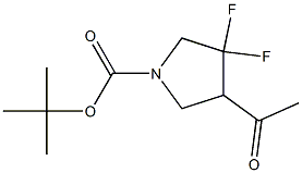 TERT-BUTYL 4-ACETYL-3,3-DIFLUOROPYRROLIDINE-1-CARBOXYLATE Structure