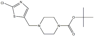 tert-Butyl 4-((2-chlorothiazol-5-yl)methyl)piperazine-1-carboxylate Struktur