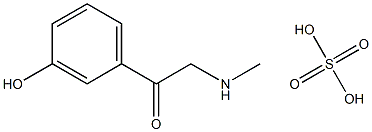 1-(3-hydroxyphenyl)-2-(methylamino)ethanone sulfate Structure