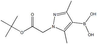3,5-Dimethyl-1-tert-butoxycarbonylmethyl-1H-pyrazole-4-boronic acid 结构式