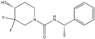 (4R)-3,3-difluoro-4-hydroxy-N-((S)-1-phenylethyl)piperidine-1-carboxamide,2375165-33-4,结构式