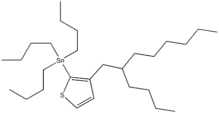 Tributyl-[3-(2-butyl-octyl)-thiophen-2-yl]-stannane,,结构式