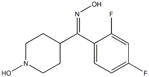 (2,4-Difluoro-phenyl)-(1-hydroxy-piperidin-4-yl)-methanone oxime 化学構造式