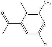 1-(3-Amino-5-chloro-2-methyl-phenyl)-ethanone 结构式