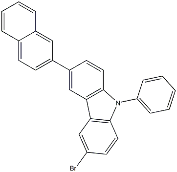 3-Bromo-6-(naphthalen-2-yl)-9-phenyl-9H-carbazole Struktur