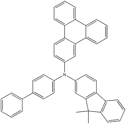 (联苯-4-基)-(9,9-二甲基-9H-芴-2-基)-(三亚苯-2-基)胺,,结构式