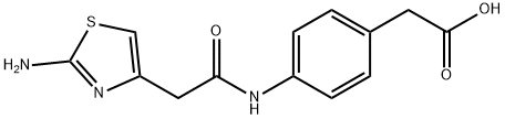 4-[[2-(2-Amino-4-thiazolyl)acetyl]amino]-benzeneacetic Acid Structure