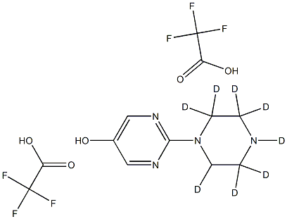 1-(5-Hydroxy-2-pyrimidinyl)piperazine-d8 Bis(trifluoroacetate) Structure