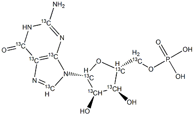 Guanosine 5'-Monophosphate-13C10 Structure