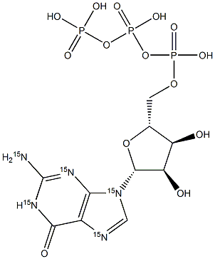 Guanosine 5'-Triphosphate-15N5 Structure