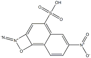 6-nitro-1,2-diazooxynaphthalene-4-sulfonic acid Structure