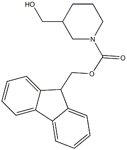 N-FMOC-哌啶-3-甲醇 结构式