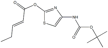 BOC aminothiazolyl pentenoic acid Struktur
