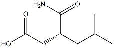 (R)-(-)-3-(carbamoyl)-5-methylhexanoic acid Structure