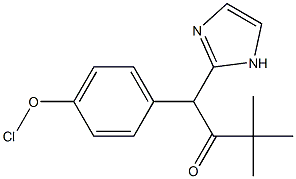1-(4-氯氧苯基)-1-(1H-咪唑基)-3,3-二甲基-2-丁酮, , 结构式