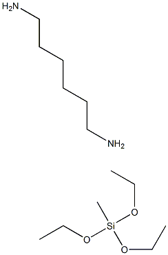 Hexamethylenediamine methyltriethoxysilane 化学構造式