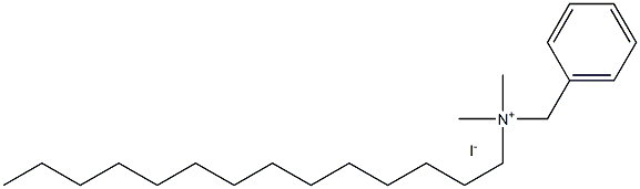 Tetradecyl dimethyl benzyl ammonium iodide Structure