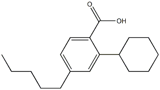 P-n-pentylcyclohexylbenzoic acid Structure