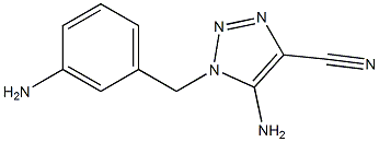 5-AMINO-1-(3-AMINOBENZYL)-1H-1,2,3-TRIAZOLE-4-CARBONITRILE 结构式