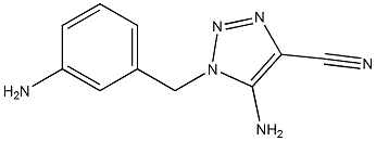 5-AMINO-1-(3-AMINOBENZYL)-1H-1,2,3-TRIAZOLE-4-CARBONITRILE 化学構造式