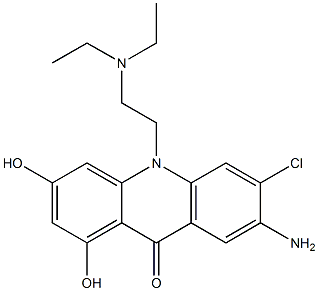 7-amino-6-chloro-10-(N,N--diethylaminoethyl)-1,3-dihydroxyacridin-9-one|