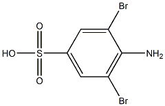 3,5-dibromo-4-amino-benzenesulfonic acid Struktur