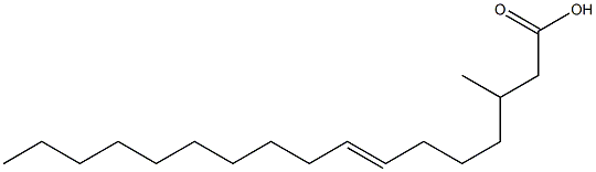 3-methylheptadec-7-enoic acid 结构式