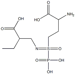 2-amino-4-(2-carboxybutyl-(N-phosphoryl)sulfonimidoyl)butanoic acid Struktur