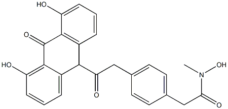 N-hydroxy-N-methyl-4-(2-(4,5-dihydroxy-10-oxo-9,10-dihydroanthracene-9-yl)-2-oxoethyl)phenylacetamide Structure