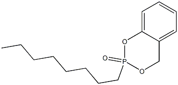 2-octyl-4H-1,3,2-benzodioxaphosphorin-2-oxide,,结构式