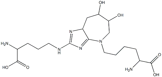 2-amino-6-(2-((4-amino-4-carboxybutyl)amino)-6,7-dihydroxy-4,5,6,7,8,8a-hexahydroimidazo(4,5-b)azepin-4-yl)hexanoic acid|