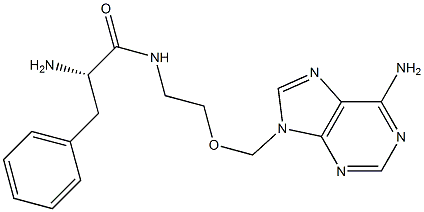 9-((2-phenylalanylamidoethoxy)methyl)adenine Structure