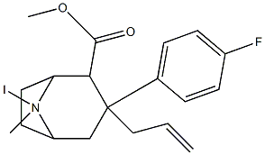 N-iodoallyl-2-carbomethoxy-3-(4-fluorophenyl)tropane Structure