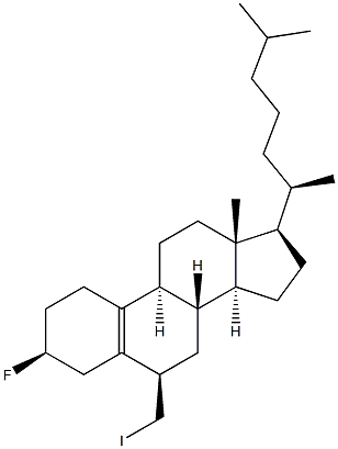 3 beta-fluoro-6 beta-iodomethyl-19-norcholest-5(10)ene 结构式